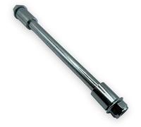 Red Circles 15mm x 225mm Pit Bike Axle with Spacers - Compatible with 6202 Wheel Bearings - Includes 2 Spacers - Not Compatible with 6301 Bearings - Durable and Reliable