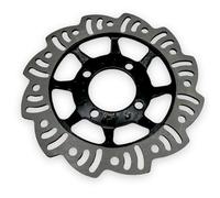 Red Circles 190mm Classic Pit Bike Brake Disc - Dished Design for Classic Wheels, Front/Rear Use, 66mm Hole Spacing, 50mm Center Hole Diameter - Ideal Replacement for Pit/Dirt Bikes