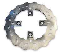 Red Circles 220mm Bucci Style SDG Pit Bike Brake Disc - Front Use, 76mm Center Hole, 220mm Outer Diameter, 100mm Diagonal Mounting Hole Spacing - High-Performance Brake Rotor