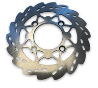 Red Circles 220mm RFZ Style SDG Pit Bike Brake Disc - Front Use, 76mm Center Hole, 220mm Outer Diameter, 100mm Diagonal Mounting Hole Spacing - High-Performance Brake Rotor