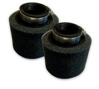 Red Circles 2x 40mm Black Foam Pit Bike Air Filter Twin Pack - Dual-Layer Foam for Superior Filtration, Straight Connection, Fits 35mm-50mm Connections - High-Performance Air Filters for Pit Bikes