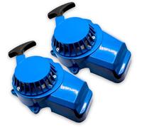 Red Circles 2x Mini Moto Metal Pull Starts - Blue, Durable Metal Casing & Cog, Fits Air Cooled 47cc & 49cc Minimotos, Mini Dirt Bikes & Mini Quads - Includes 3 New Bolts for Easy Installation