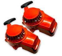 Red Circles 2x Red Mini Moto Metal Pull Start - Durable Metal Casing & Cog, Fits 47cc & 49cc Air Cooled Minimotos, Mini Dirt Bikes & Mini Quads - Includes 3 New Bolts for Easy Installation