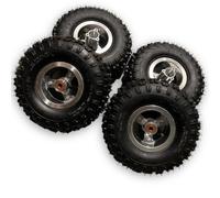 Red Circles 4.10-4 MINI QUAD BIKE WHEELS SET | This is a brand new set