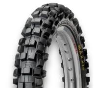 Red Circles 90/100-14 Maxxis Maxcross M7305 49M Pit Bike Tyre - Professional MX Championship Quality, Rear Fitment, Supplied by MAXXIS UK