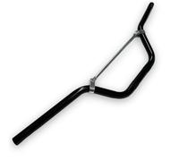 Red Circles Black 22mm Pit Bike Handlebars - 720mm Wide with Gold Anodized Finish - Lightweight & Durable Design for Enhanced Performance in Dirt Bikes, Motocross, and Minimotos