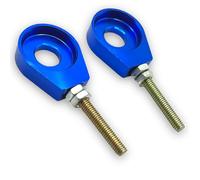 Red Circles Blue 12mm Eyelet Pit Bike Chain Tensioners for 12mm Spindles/Axles - Pair of 2 - Verify Fitment Before Purchase