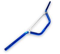 Red Circles Blue 22mm Pit Bike Handlebars - 720mm Wide with Gold Anodized Finish - Lightweight & Durable Design for Enhanced Performance in Dirt Bikes, Motocross, and Minimotos