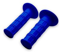 Red Circles Blue Pit Bike Soft Waffle Grips - Universal Fit for Most Pit Bikes, One Grip Larger for Throttle Tube, Not Suitable for Quads with Thumb Throttle, Comfortable and Durable Design