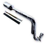 Red Circles CRF50 Pit Bike Exhaust System | Standard CRF50/KLX Fitment | Includes Rear Mounting Bracket | Compatible with 4-Stroke Bikes Featuring CRF50 Style Plastics