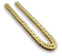 Red Circles Gold 120 Link T8F Mini Dirt Bike Chain | 8mm Pitch for 47cc & 49cc Air-Cooled Engines | Split Link Available on Request | Check Various Sizes Before Buying!