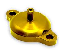Red Circles Gold CNC Pit Bike Tappet Breather - Standard Fit for Big Valve Engines, Ideal Intake Tappet Cover for Most Chinese Import Pit/Dirt Bikes