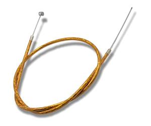 Red Circles Gold Mini Moto Front Brake Cable - 660mm Inner, 500mm Outer Sleeve, Fits 47cc & 49cc Air Cooled Minimotos & Dirt Bikes - Durable & Reliable Braking for Safe Riding Adventures