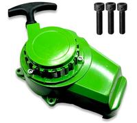 Red Circles Green Mini Moto Metal Pull Start for 47cc & 49cc Air Cooled Minimoto, Mini Dirt Bike & Quad - Durable Metal Casing & Cog, 3 New Bolts Included