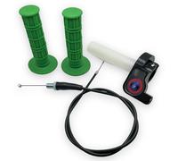 Red Circles Green Pit Bike Quick Action Throttle Set - 90cm Cable Included - Fits Most Chinese Import Pit & Dirt Bikes from 50cc to 190cc - Enhanced Throttle Response for Better Performance