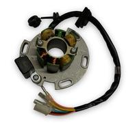 Red Circles Lifan 150 Adjustable Pit Bike Stator/Ignition - Fits Digital Ignition Systems with 8 Pin CDI, 5 Wire Stator with Lighting Coil, Stock for Lifan 150, Replacement for Daytona Ignition.