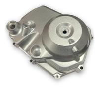 Red Circles Lifan 90cc Engine Cover - Right Side Silver - Compatible with 70cc/90cc Pit Bike Engines with Primary Clutch Mount - 13mm Kickstart Shaft Size - Durable and Reliable Protection