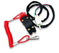 Red Circles Mini Moto Tether Kill Switch - Universal Safety Lanyard for 47cc & 49cc Mini Bikes, Dirt Bikes, and ATVs - Emergency Engine Shutoff, Easy Installation, Durable Design