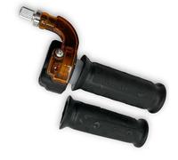 Red Circles Mini Moto Throttle Twist with Restrictor - Fits 22mm Handlebars - Rev Restriction Option - Requires Standard Throttle Cable if Replacing Thumb Throttle (Sold Separately)