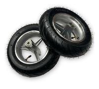 Red Circles Mini Moto Wheels Set - Includes Bearings - Tyre Size 110/50-6.5 Rear & 90/65-6.5 Front - Designed for 6.5 Inch Rims - Perfect Upgrade for Minimotos and Mini Quads