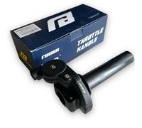 Red Circles NIBBI Quick Action Pit Bike Throttle - NIBBI Brand, 10mm Cable Thread Size (Most Pit Bikes), Black Color, Fast Throttle Response for Improved Performance
