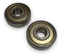 Red Circles Pit Bike Wheel Bearing Set - 6301Z, 12mm Axle, 37mm Diameter - 2x Ball Bearings - Metal - Compatible with 6301RS - Easy Installation