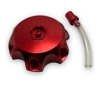 Red Circles Red CNC Pit Bike Fuel Cap - Precision-Machined Fuel Cap for Most 4-Stroke Pit Bikes - Durable and Stylish Design - Easy Installation for Enhanced Performance and Look