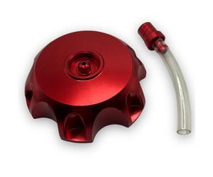 Red Circles Red CNC Pit Bike Fuel Cap - Precision-Machined Fuel Cap for Most 4-Stroke Pit Bikes - Durable and Stylish Design - Easy Installation for Enhanced Performance and Look