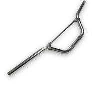 Red Circles Silver 22mm Pit Bike Handlebars - 720mm Wide with Gold Anodized Finish - Lightweight & Durable Design for Enhanced Performance in Dirt Bikes, Motocross, and Minimotos