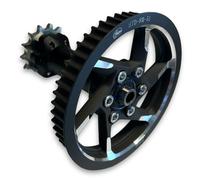 Red Circles Sur-Ron Primary Drive Shaft and Sprocket - Complete Assembly with Belt and Front Sprocket - Stock Fitment for Sur-Ron Lightbee/LBX