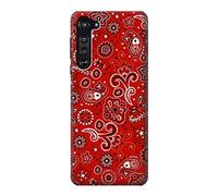 Red Classic Bandana Case Cover For Motorola Edge