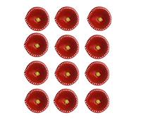 Red Clay Diya Diwali Dia with Cotton Wicks for Puja Pooja Clay Diyas for Diwali Tea Light Holder Indian Decor Diwali Gifts Diwali Decor Puja Items Indian Decorations Pack of 12
