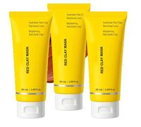Red Clay Face Mask, Natural Earth Tones Clay Mask, Organic Cleansing Clay Mask for Radiant-Looking & Smoother Skin, Oil Balancing & Brightening, Suitable for All Skin Types (3)