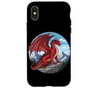 Red Cliff Dragon Mountain Fantasy Case for iPhone X/XS