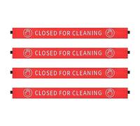 Red Closed for Cleaning Sign with Magnetic Ends Magnetic Restroom Signs Closed for Cleaning Banner Cleaning in Progress Sign for Door 42×3.5 Inch (4)