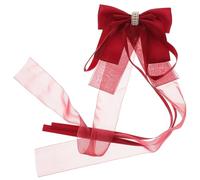 Red Cloth Bridal Hairpin Bow Hair Clip for Girls Daughters