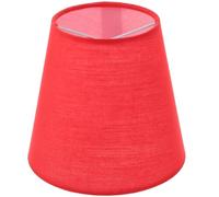 Red Cloth Clip on Lamp Shade Accessory for Floor and Table Lamps