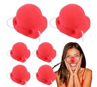 Red Clown Nose - 6pcs Red Nose | Rudolph Reindeer Nose, Cosplay Noses Foam Circus Noses | Clowns Dressed Sponge Balls | Birthdays, Circus, Men Women Cosplay
