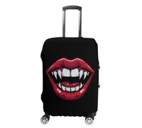 Red Clown Vampire Mouth Creepy Lips Travel Luggage Cover Washable Anti-Scratch Baggage Suitcase Protector L