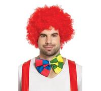 Red Clown Wig 120g - Adult Halloween Fancy Dress Accessory | Scary Circus Clown Costume Wig for Creepy Horror Parties, Cosplay & Carnival