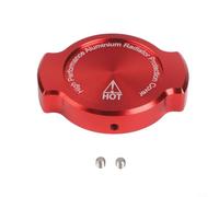 Red CNC Radiator Cap Guard Aluminum Alloy Decor(Red) | Purple anodized finish, CNC machined aluminum, direct install, enhances bike style, for durable protection