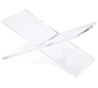Red Co. Transparent Clear Acrylic Book Holder 2 Piece Reading Stand for Open and Closed Books, Magazines, Textbooks 6" x 11" x 6"