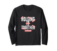 Red Color Barely Holding it Together Red Graphic Long Sleeve T-Shirt