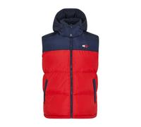 Red Color Block Padded Sleeveless Jacket- male- Tommy Jeans- Waistcoats- Red- M- Jackets M