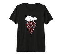 Red Color Cloud Planes Red Graphic Premium T-Shirt