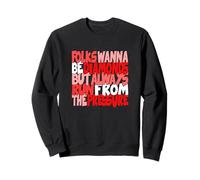 Red Color Diamonds Don't Run From Pressure Red Graphic Sweatshirt
