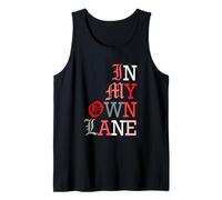 Red Color in My Own Lane Red Graphic Tank Top