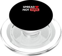 Red Color Love Not Hate Red Graphic PopSockets PopGrip for MagSafe