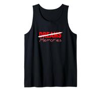 Red Color Memories Over Dreams Red Graphic Tank Top