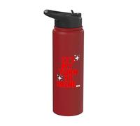 Red Color My Turn to Shine Red Graphic Stainless Steel Insulated Water Bottle